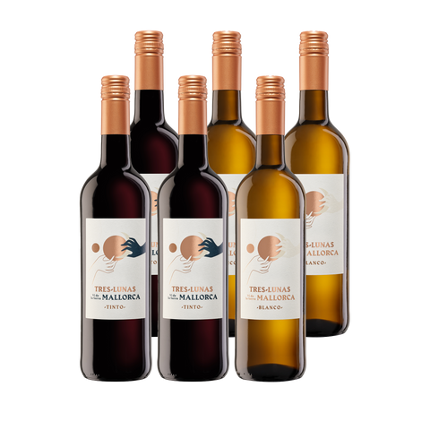 6x Tres Lunas® Wein - Mallorca-Paket weiss/rot - 0,75l